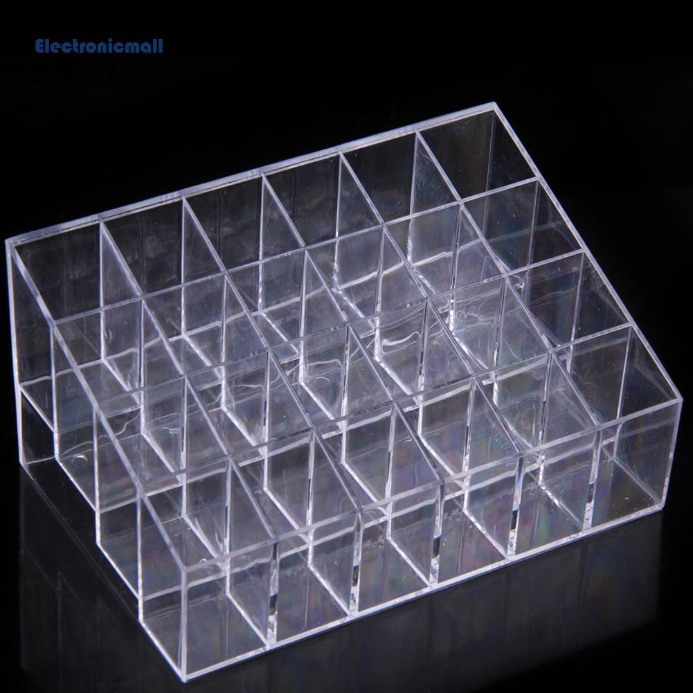 Khay nhựa trong suốt 24 ô đựng đồ trang điểm tiện lợi