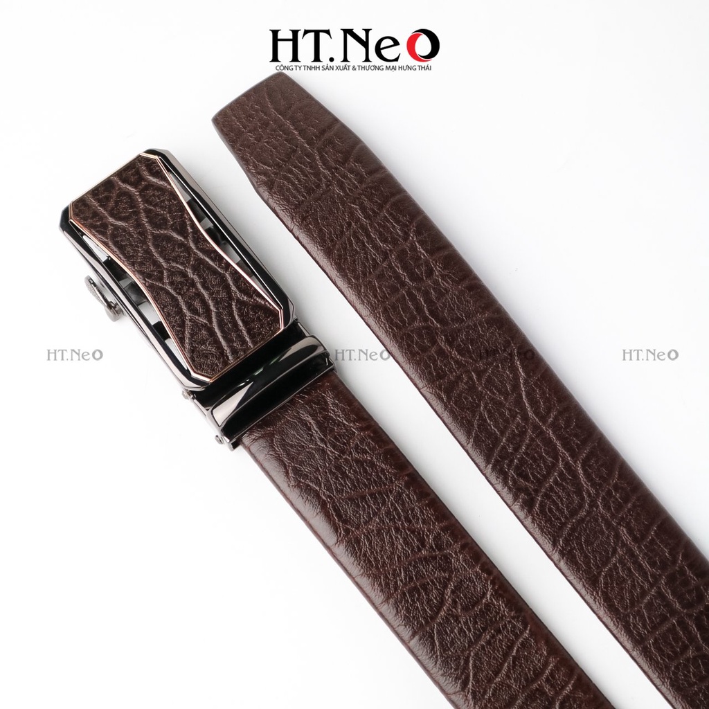 Dây lưng da HT.NEO Da voi siêu sang trọng  kết hợp mắt khóa da chống chầy xước hoen gỉ DL12