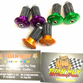 [Xả kho] Gù tay lái bằng nhôm CNC hiệu Trusty Thái Lan gắn được tất cả các loại xe