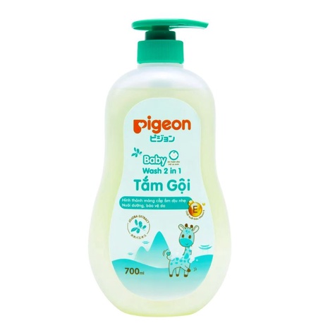 Tắm gội xanh Pigeon 2in1 Baby wash 700 ml (MP4607)