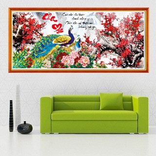 Tranh đính đá Cha Mẹ kích thước 100*50cm