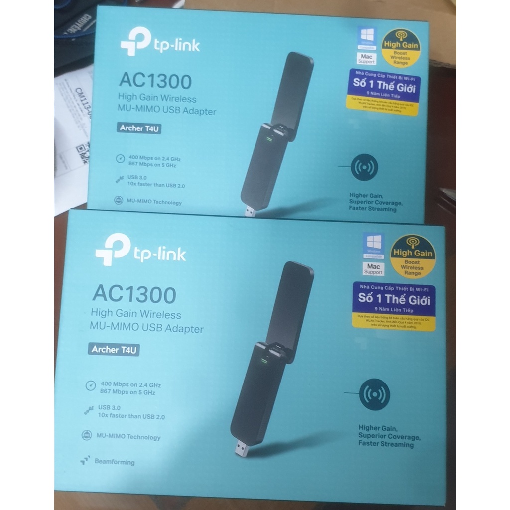 Bộ Thu Wifi TPLink 2 băng tần Archer T4U 1200Mbps