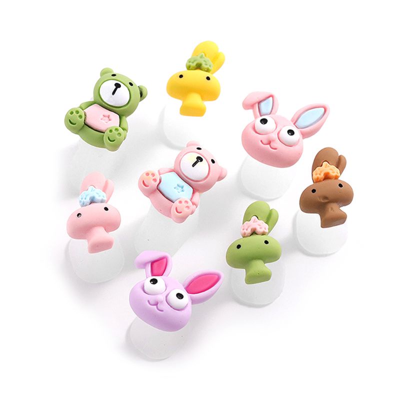 Set 8 Dụng Cụ Tách Ngón Chân Bằng Silicon Hình Động Vật Dễ Thương