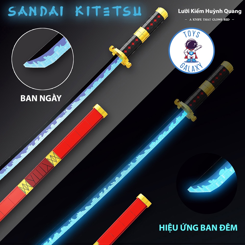 Đồ Chơi Lắp Ráp Mô Hình Quỷ Kiếm Dạ Quang Phát Sáng Sandai Kitetsu / Enma của Zoro Trong One Piece Đảo Hải Tặc 728