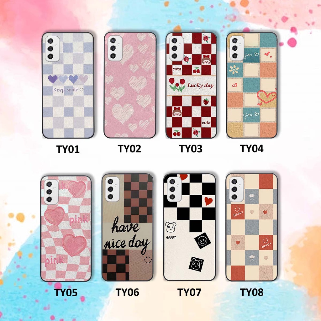 Ốp Samsung M52 5G caro trái tim cá tính, thời trang siêu đẹp, siêu phong cách