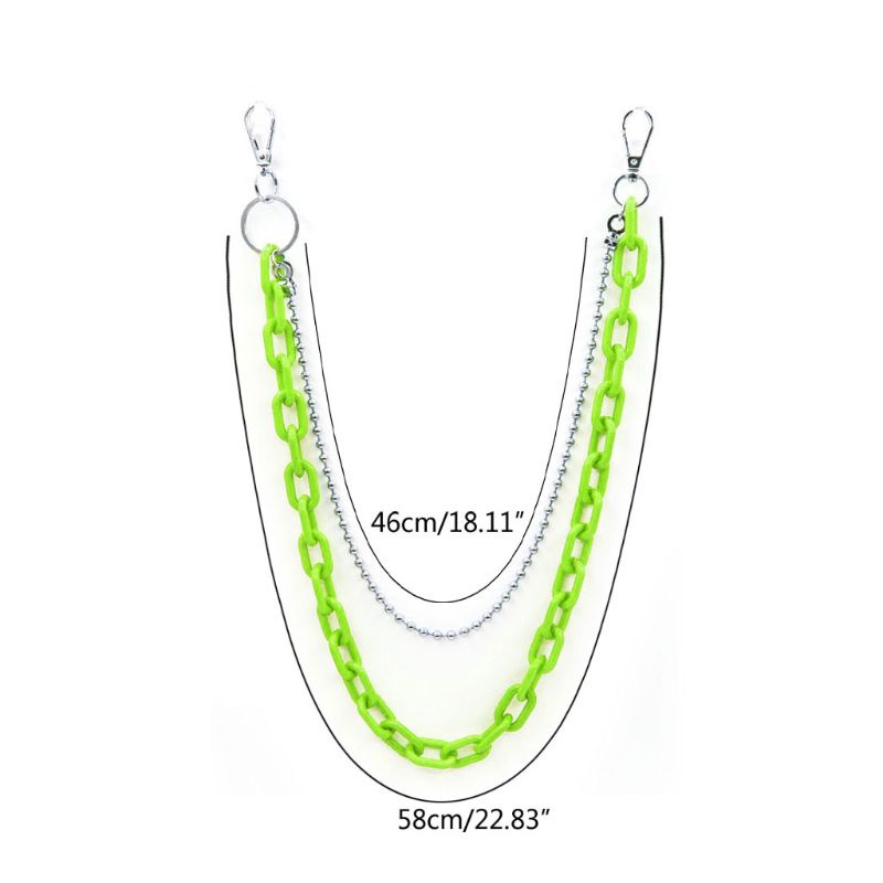 Dây Xích Kim Loại Kẹp Thắt Lưng / Ví / Quần Jean Phong Cách Punk Cá Tính