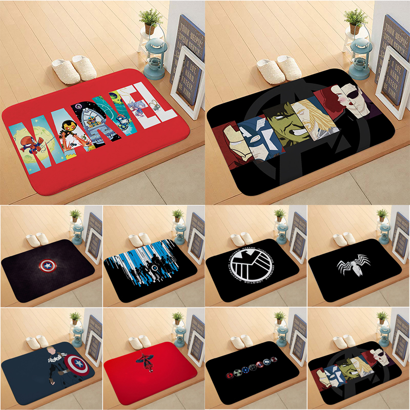 MARVEL thảm lót sàn Chống Trượt In Hình Logo Averngers 40x60cm / 50x80cm