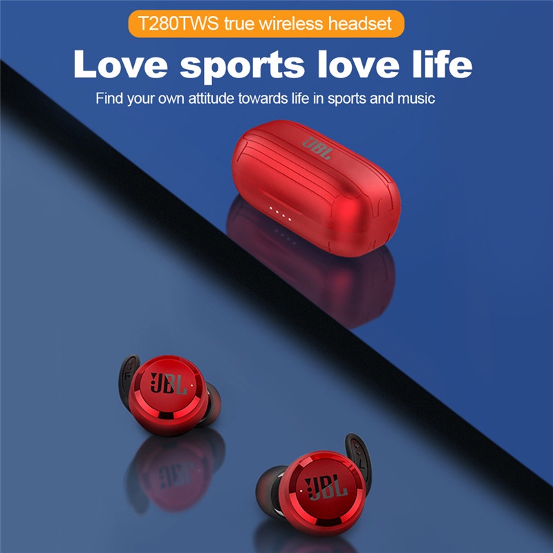 JBL Tai Nghe Bluetooth 5.0 TWS T280 Chống Thấm Nước Có Điều Khiển Cảm Ứng