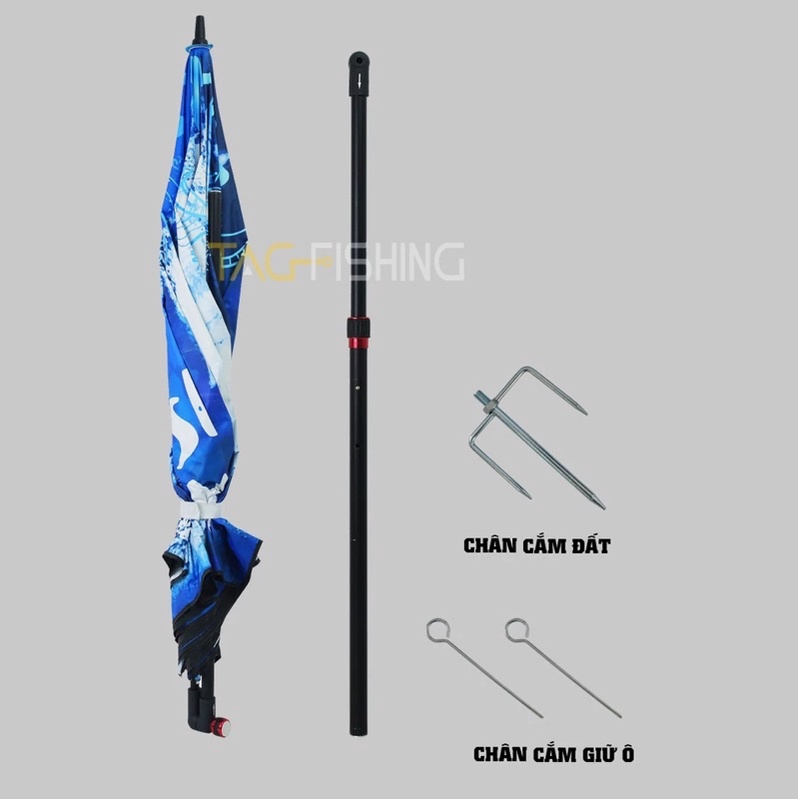 Ô Dù Che Nắng Vua Câu Biển Xanh 2m2 - Chính Hãng