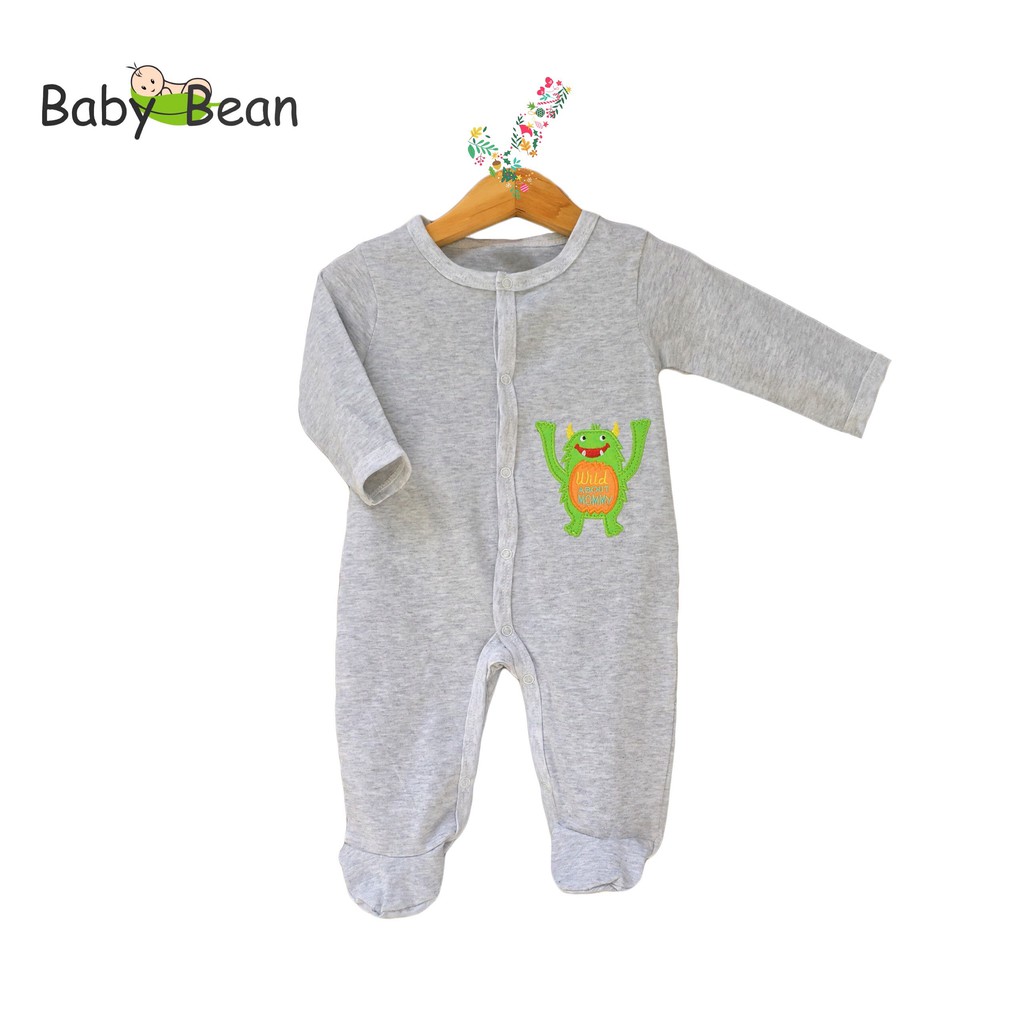 Bộ Bodysuit Thun Cotton Dài Liền Tất Bé Sơ Sinh Trai BabyBean (MẪU NGẪU NHIÊN)
