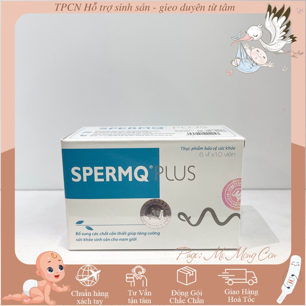 SpermQ Plus  tăng thụ thai, tăng chất lượng và số lượng tinh trùng, hỗ trợ vô sinh hiếm muộn