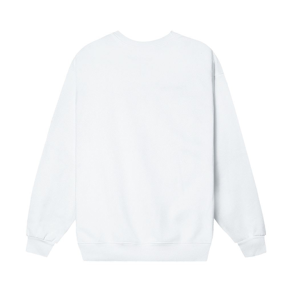 Áo Tay Dài Sweater Thêu Logo Champion Chữ To Có Chất Liệu NỈ Bông Cotton Màu Trắng