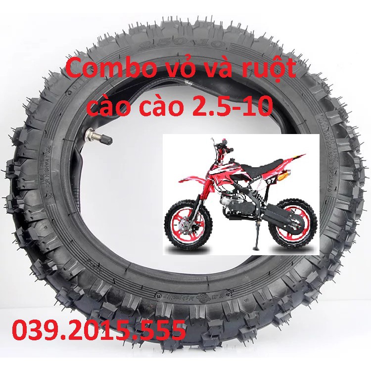 Vỏ Và Ruột Xe Cào Cào Mini 50cc Mã 2.50-10