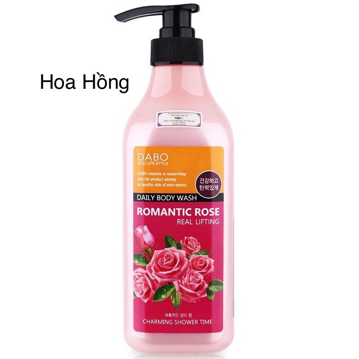 Sữa Tắm Săn Chắc Da Chiết Xuất Hoa Hồng Dabo 750ml Chính Hãng