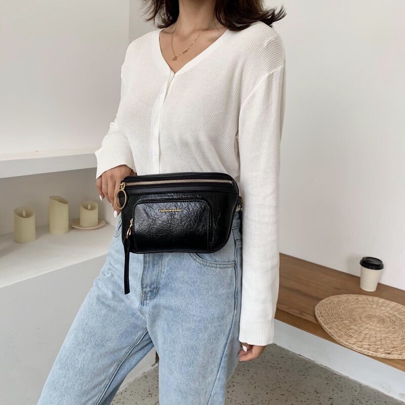 Túi đeo chéo bao tử nữ đẹp cá tính đi chơi hot trend TX43