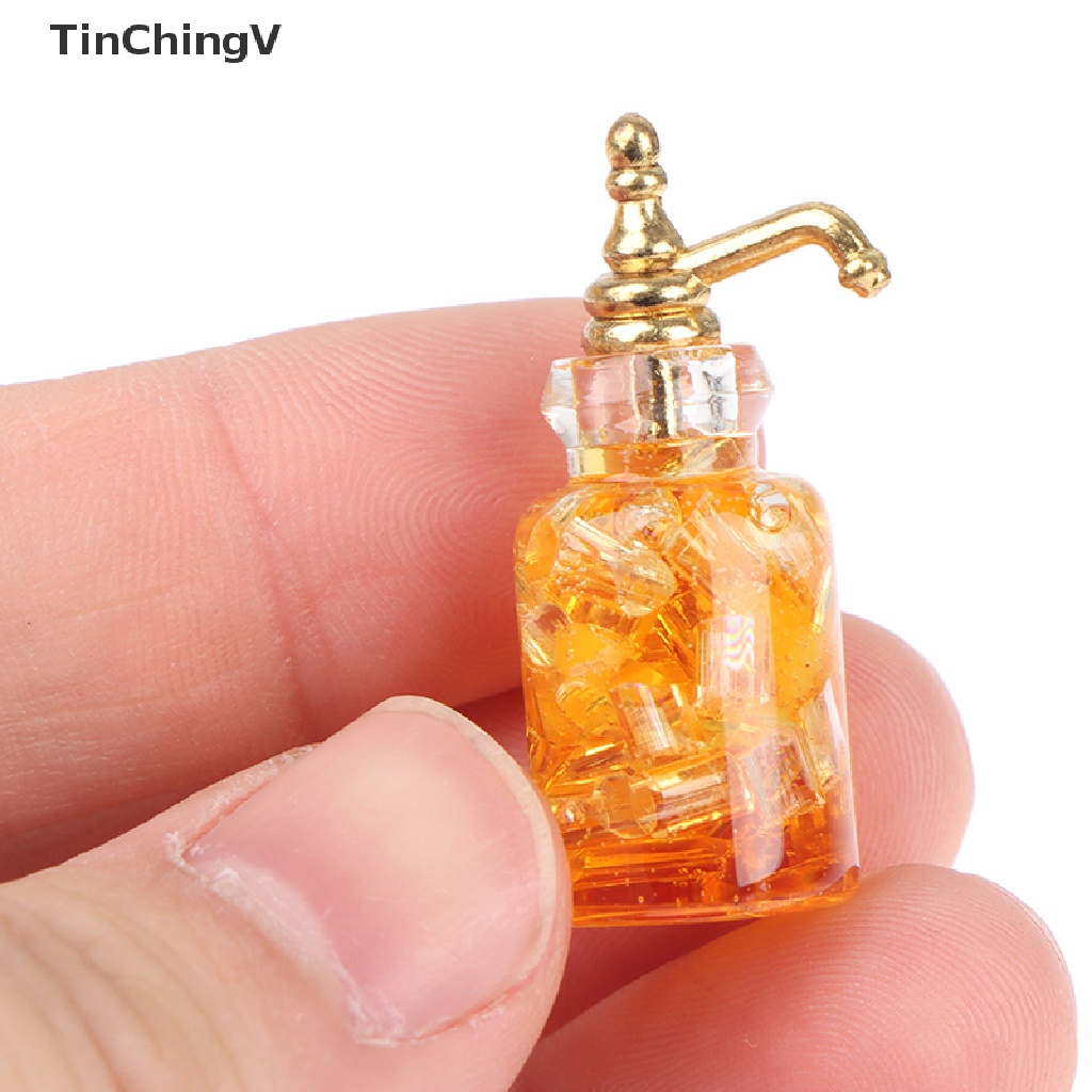 Bình thủy tinh đựng rượu thiết kế độc đáo trang trí nhà búp bê tỉ lệ 1: 12