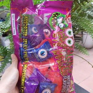 [ GIÁ HỦY DIỆT ] khoảng 50 Bịch Kẹo Dẻo Xốp 230gram Kinh Dị Con Mắt nhân mứt trái cây hỗn hợp Zing Eye Balls bao ngon.