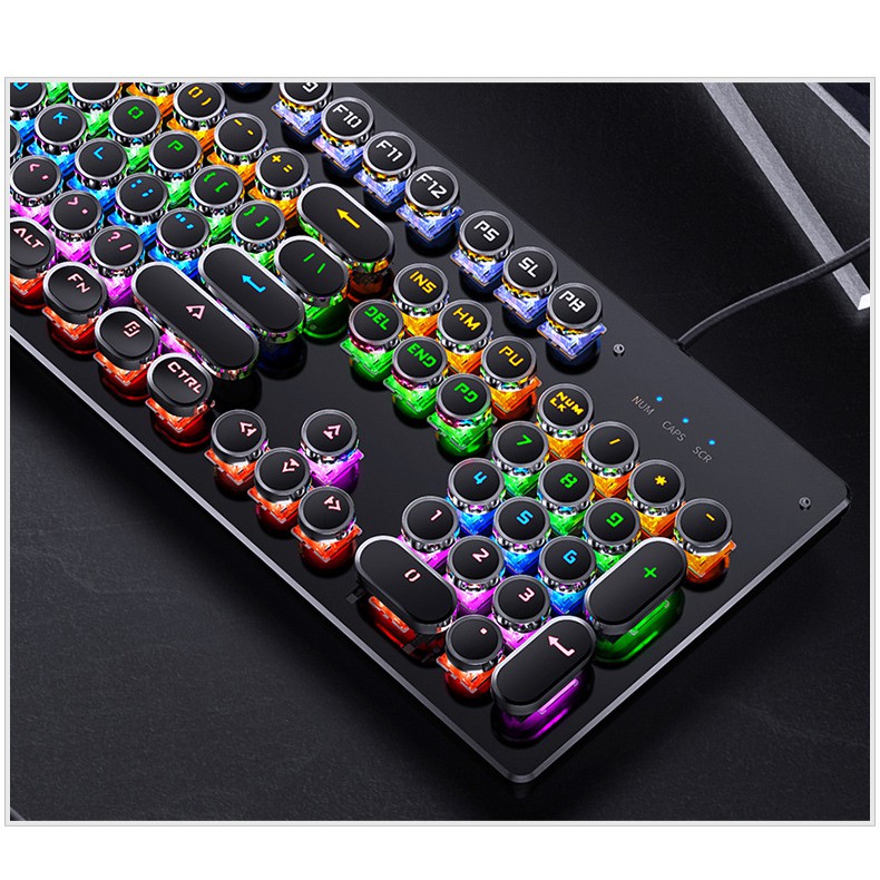 Bàn phím cơ gaming RGB SIDOTECH YINDIAO KZ4 dòng bàn phím máy tính phím tròn LED 8 chế độ tuổi thọ 50 triệu lần bấm