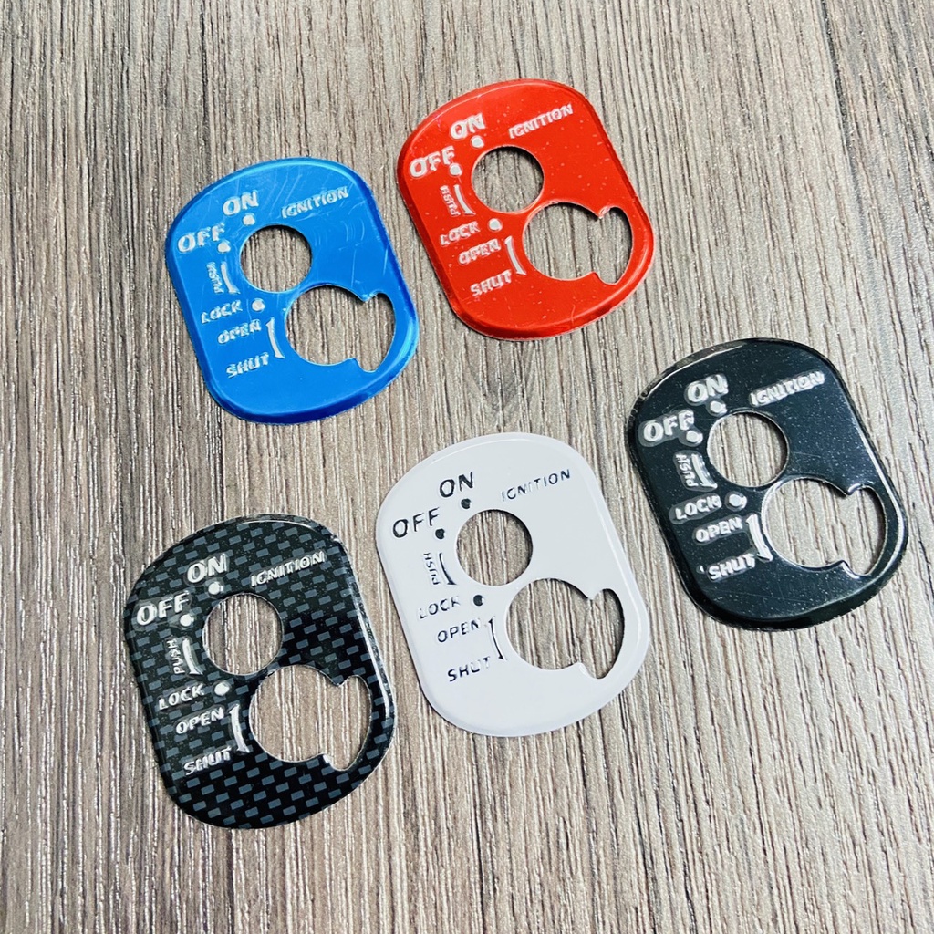 Miếng dán ổ khoá, ốp ổ khoá Nhôm keo dán 3M sử dụng cho xe WAVE RS, WAVE S, WAVE S110, WAVE BLADE trang trí xe máy