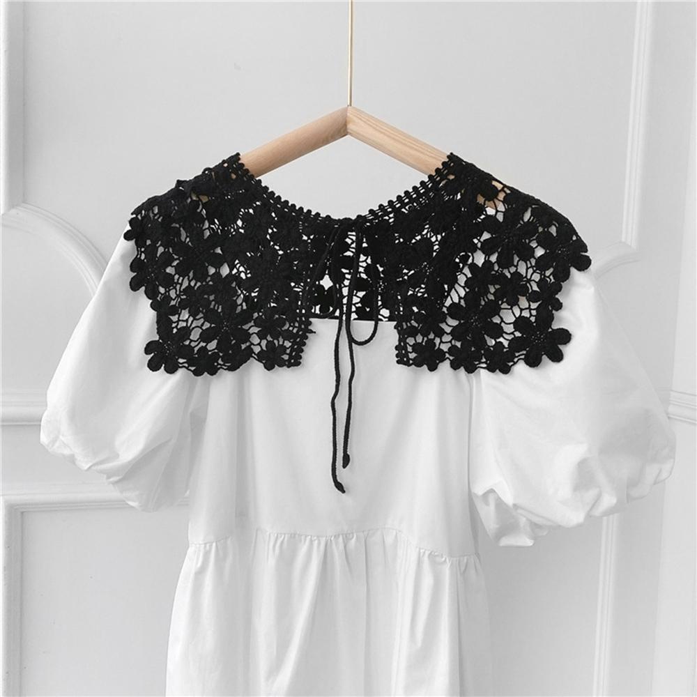 Cổ Áo Sơ Mi Giả Bằng Cotton Thêu Họa Tiết Phong Cách Vintage