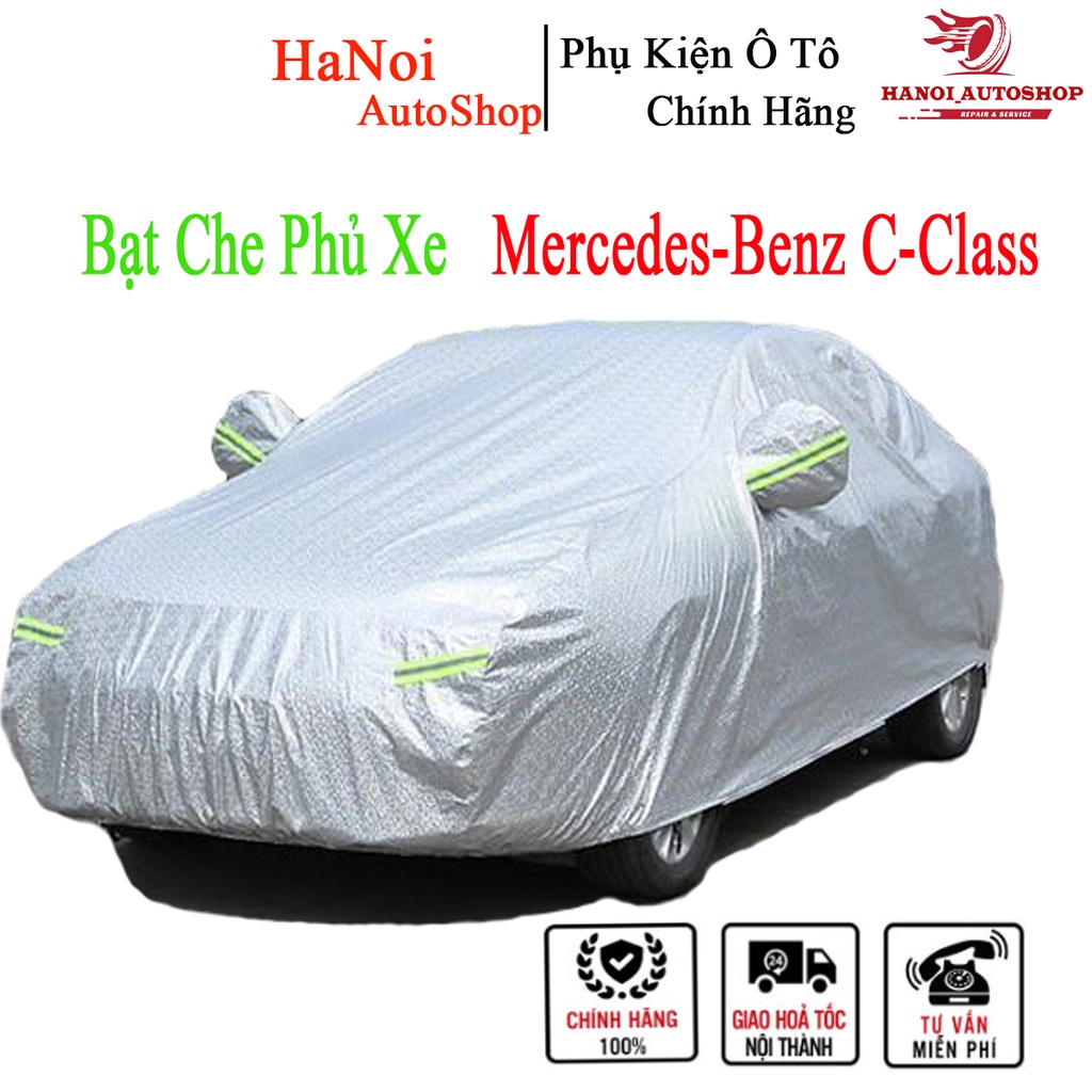 HÀNG CAO CẤP|Bạt Phủ toàn xe ô tô Mercedes-Benz C-Class cao cấp-Chống nắng, chống nóng 3 lớp bảo vệ xe