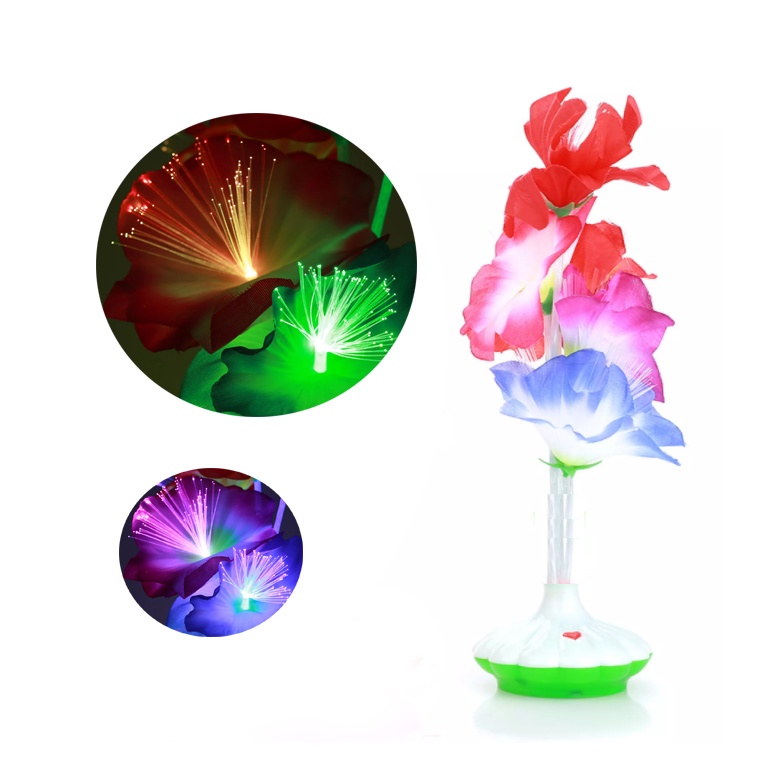 Đèn led bình hoa phát sáng sợi quang xinh xắn