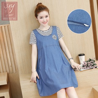 Đầm bầu cho con bú 100% cotton hàng Quảng Châu
