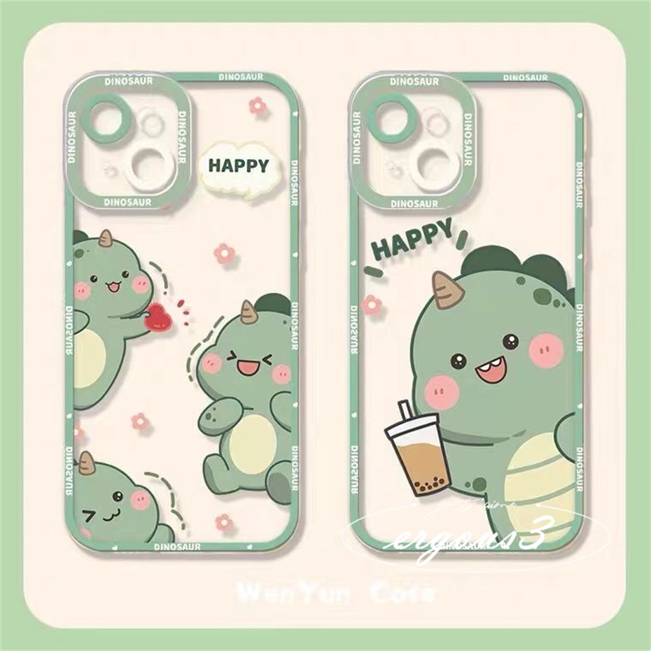 Ốp Điện Thoại Mềm Họa Tiết Khủng Long Đáng Yêu Cho iPhone 14 13 12 11 Pro Max SE2020 X XR Xs Max 7 8 6 6s Plus