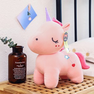 Cute unicorn doll pony plush toy girl net red pillow child comfort doll doll gift