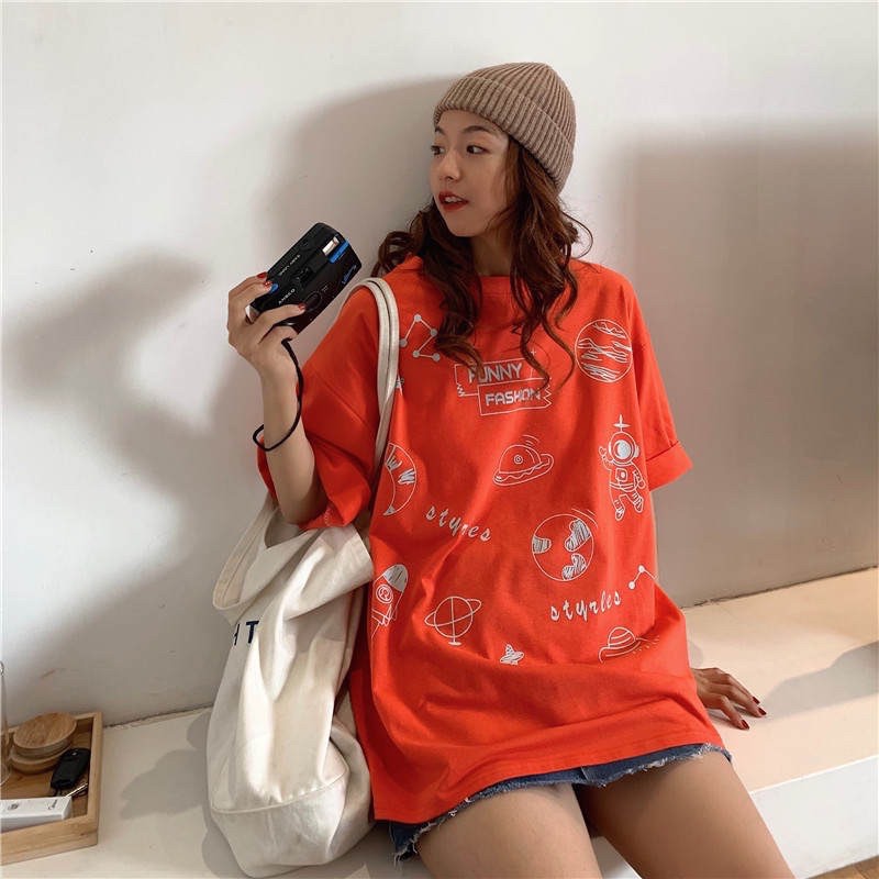Áo thun phông PINK tay lỡ form rộng FASHION Unisex