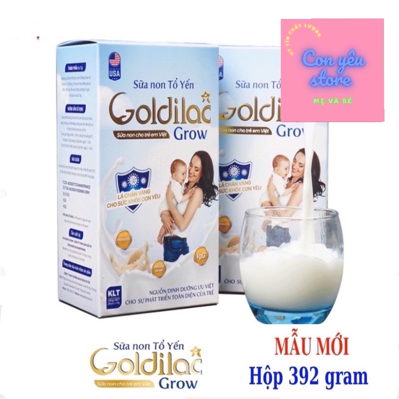 Sữa non Tổ Yến Goldilac Grow - hộp 392g - 28 gói nhỏ