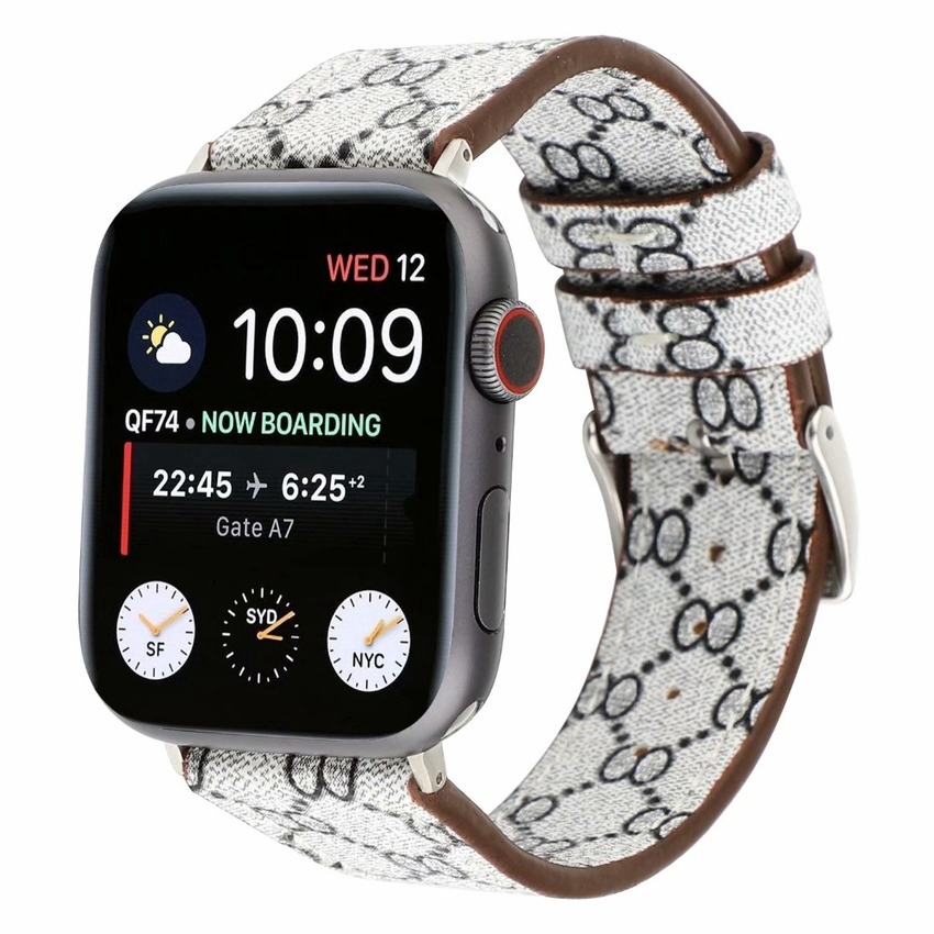 Dây đeo giả da cho Apple Watch Series 5 4 3 2 1 iWatch 38mm 42mm 40mm 44mm phong cách retro hợp thời trang