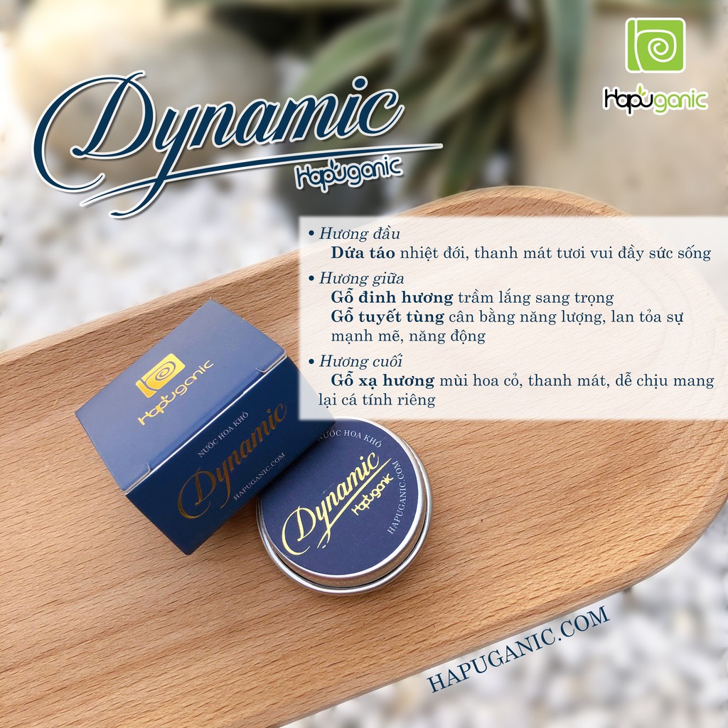 Nước Hoa Khô HaPuganic - Nước Hoa Sáp Bỏ Túi Hương Dynamic (Xanh)