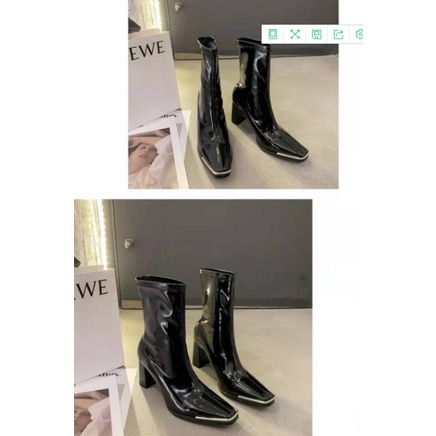 Giày bốt da cao gót phong cách hợp thời trang cho nữ