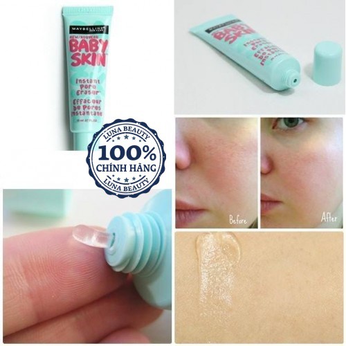 🍊 Kem Lót Siêu Mịn Maybelline Baby Skin Pore Eraser 22ml 🍊
