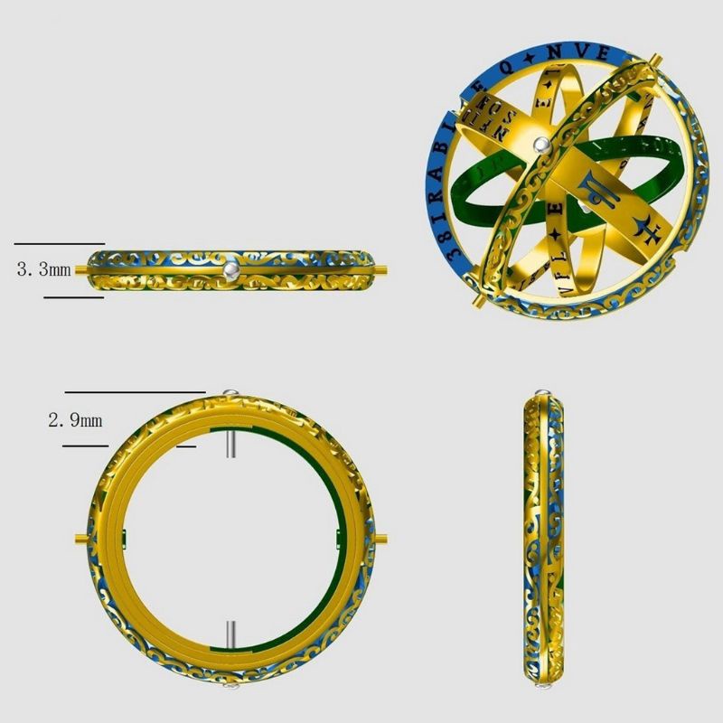 Nhẫn thời trang hình cầu có thể gấp gọn