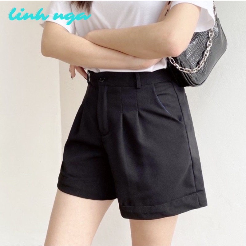 Quần short đùi nữ gập gấu năng động, Quần đùi nữ ống rộng chất tuyết mưa loại 1 mềm mịn mát