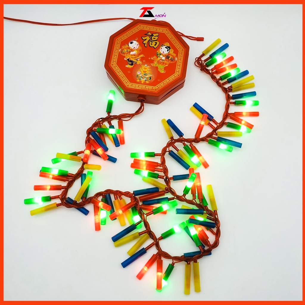 Pháo tép điện tử có đèn led nhấp nháy,âm thanh nổ, pháo trang trí tết, trang trí trước cửa nhà