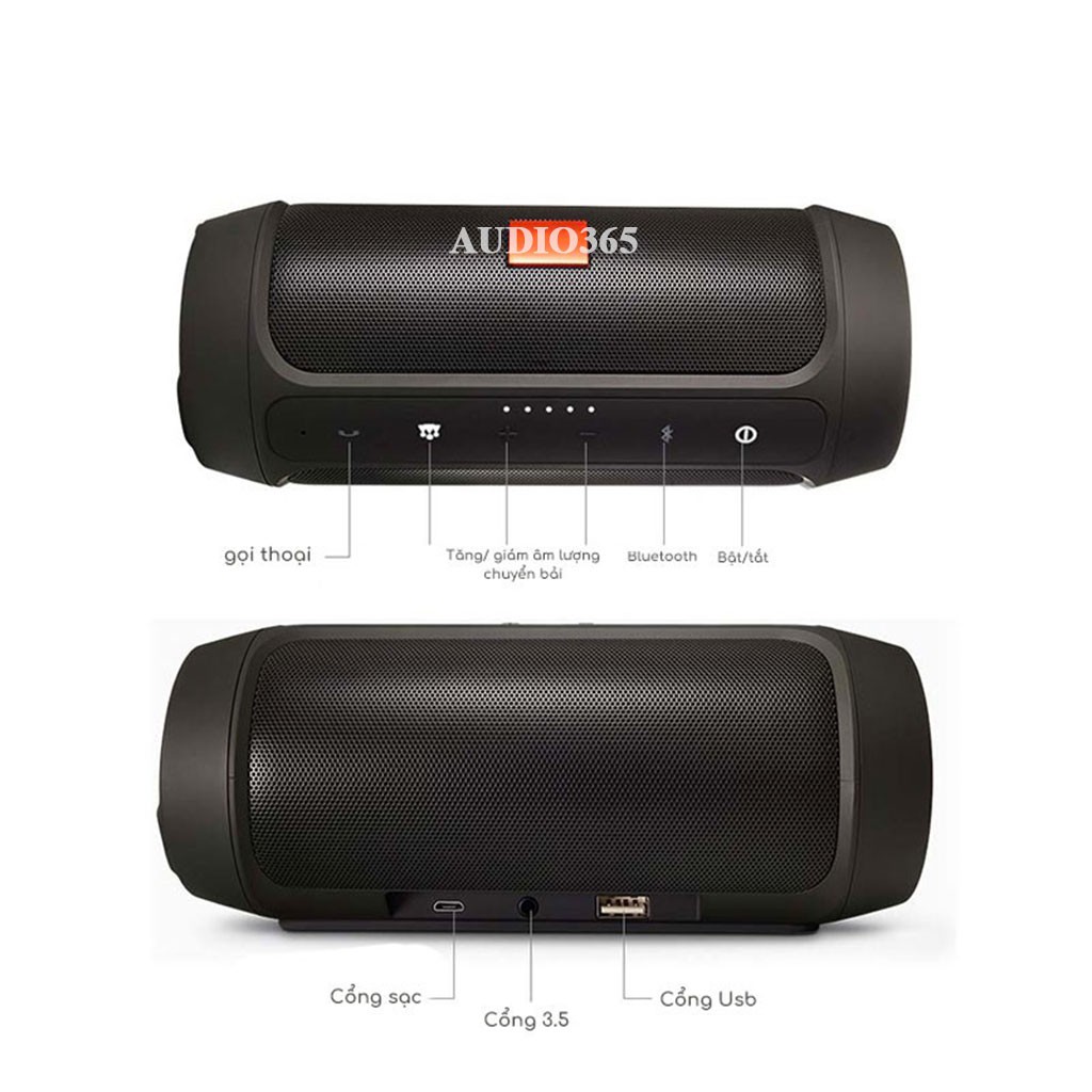 Loa bluetooth Charge 2+ Mini Pin trâu, Bass mạnh mẽ, Âm thanh hay, Hỗ trợ cổng USB, thẻ nhớ