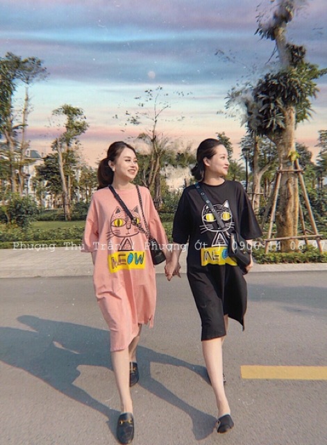 Váy MEOW from đại 55-75kg dáng dài không túi