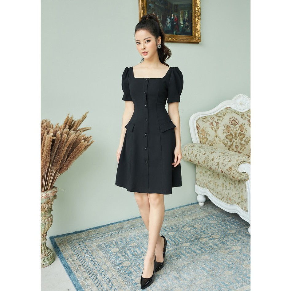 [Mã WABR0101 giảm 10% đơn 99K] Đầm xòe nữ thiết kế by 20 AGAIN DEA0028 vải tuyt si mềm dáng xòe tiểu thư | BigBuy360 - bigbuy360.vn