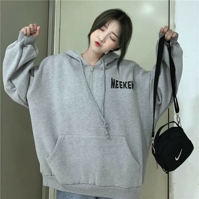 (Order) Áo hoodie nữ, áo nỉ, ulzzang style, sẵn màu đen | BigBuy360 - bigbuy360.vn