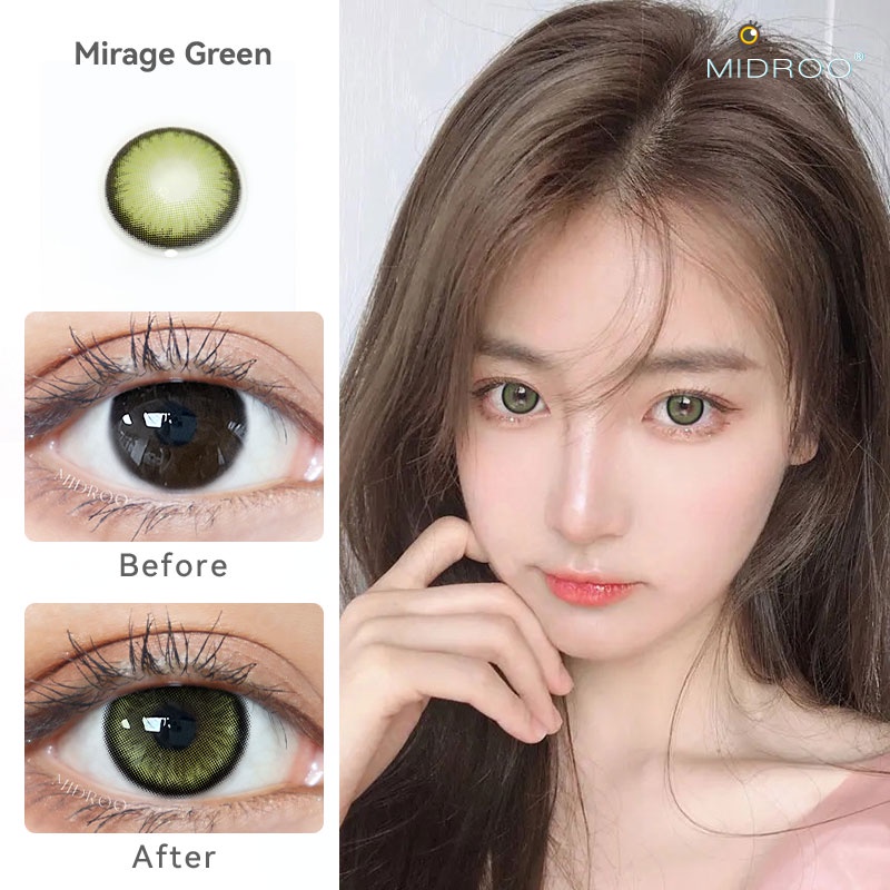 Cặp kính áp tròng MIDROO 14.5Mm độ cận thị 0-8 chất liệu mềm mại thời trang