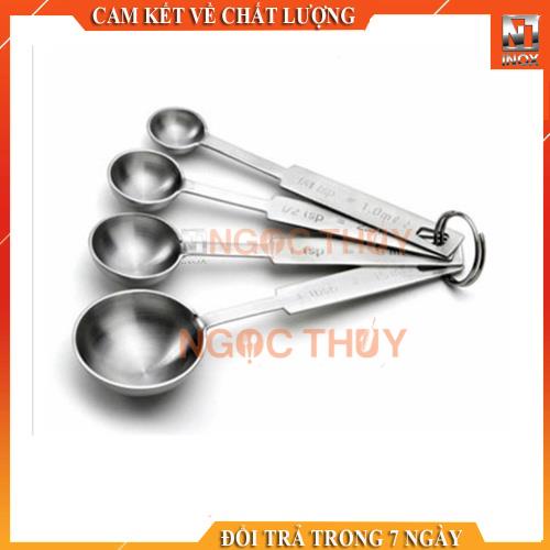 Bộ 4 muỗng đo lường inox