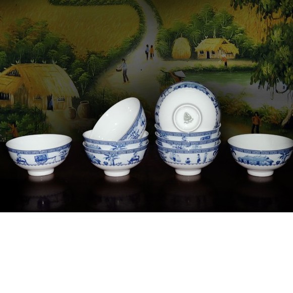 Bộ hộp 10 Chén Cơm 11.5cm Jasmine Thôn Dã Minh Long I