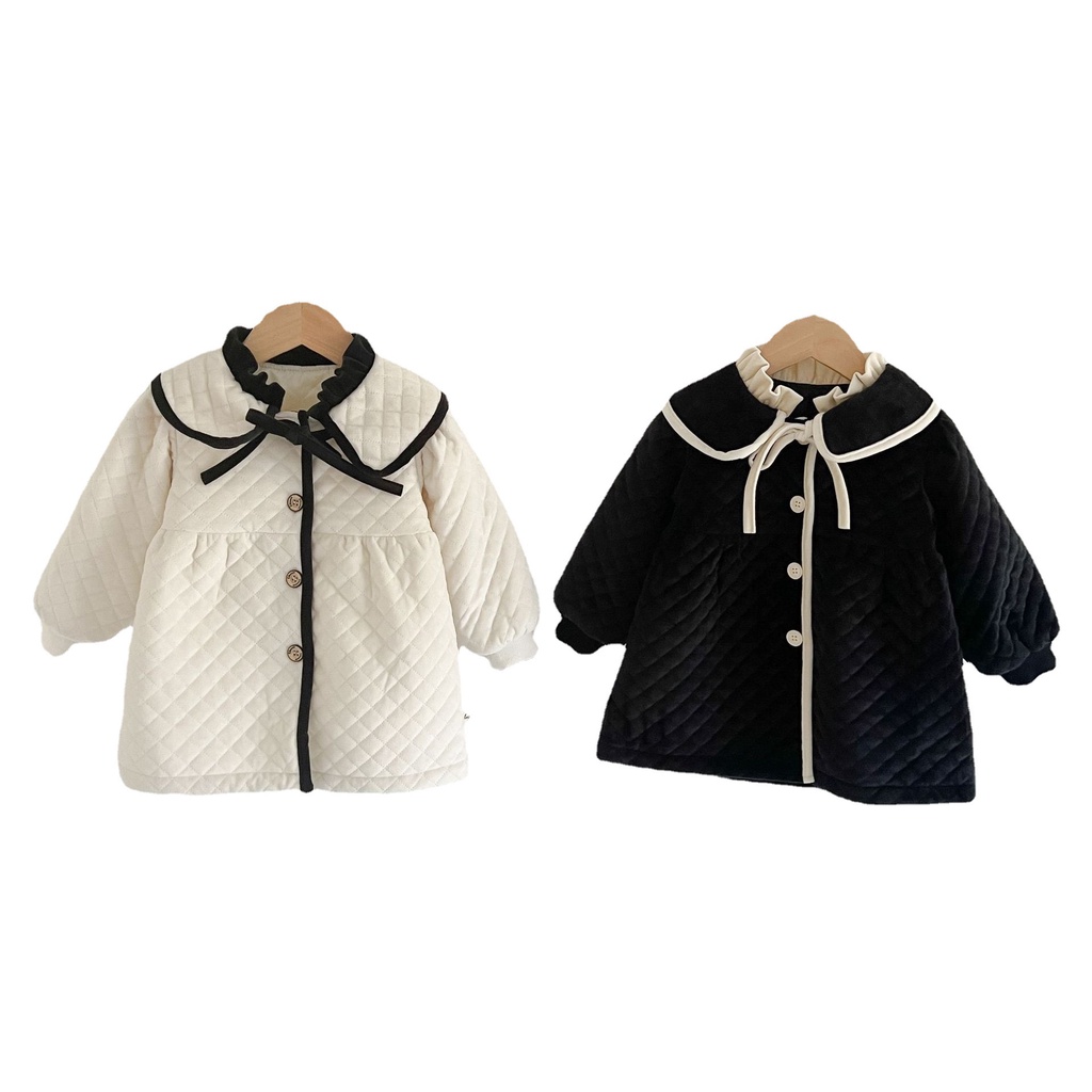 Áo Khoác Đệm Cotton Thời Trang Dành Cho Bé Gái Sơ Sinh 2374