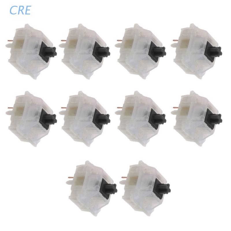 Set 10 Công Tắc Bàn Phím 5pin Mx Trong Suốt Cho Gk61 Gk64 Gh60