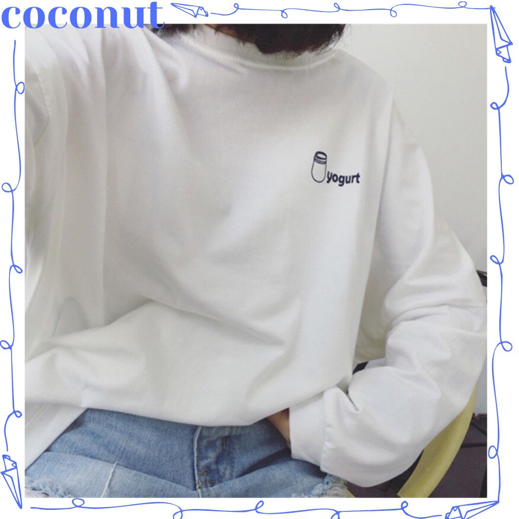 Áo thun tay dài form rộng cá tính, áo sweater Unisex