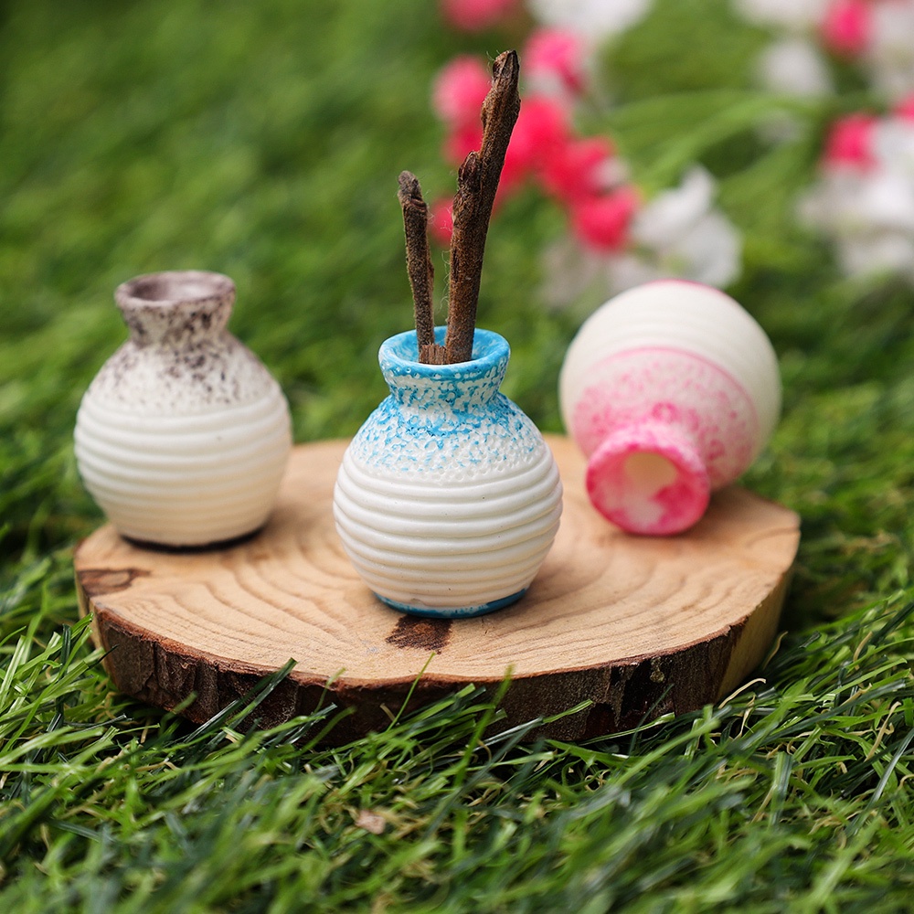 Chậu Cây Bonsai Mini Bằng Nhựa Resin Dùng Trang Trí Tiểu Cảnh DIY
