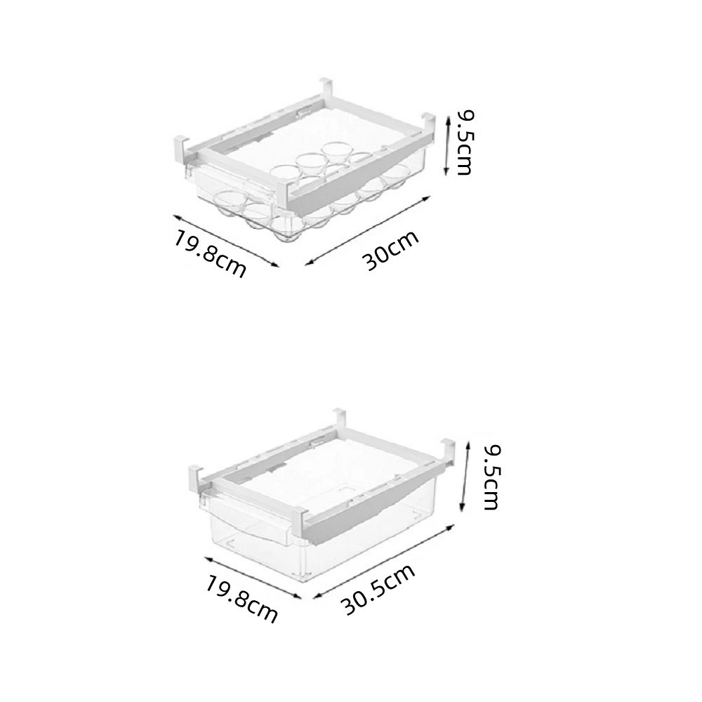 Khay Trượt Đựng Trứng / Trái Cây Trong Suốt Đa Năng Tiện Dụng Cho Tủ Lạnh / Ngăn Kéo